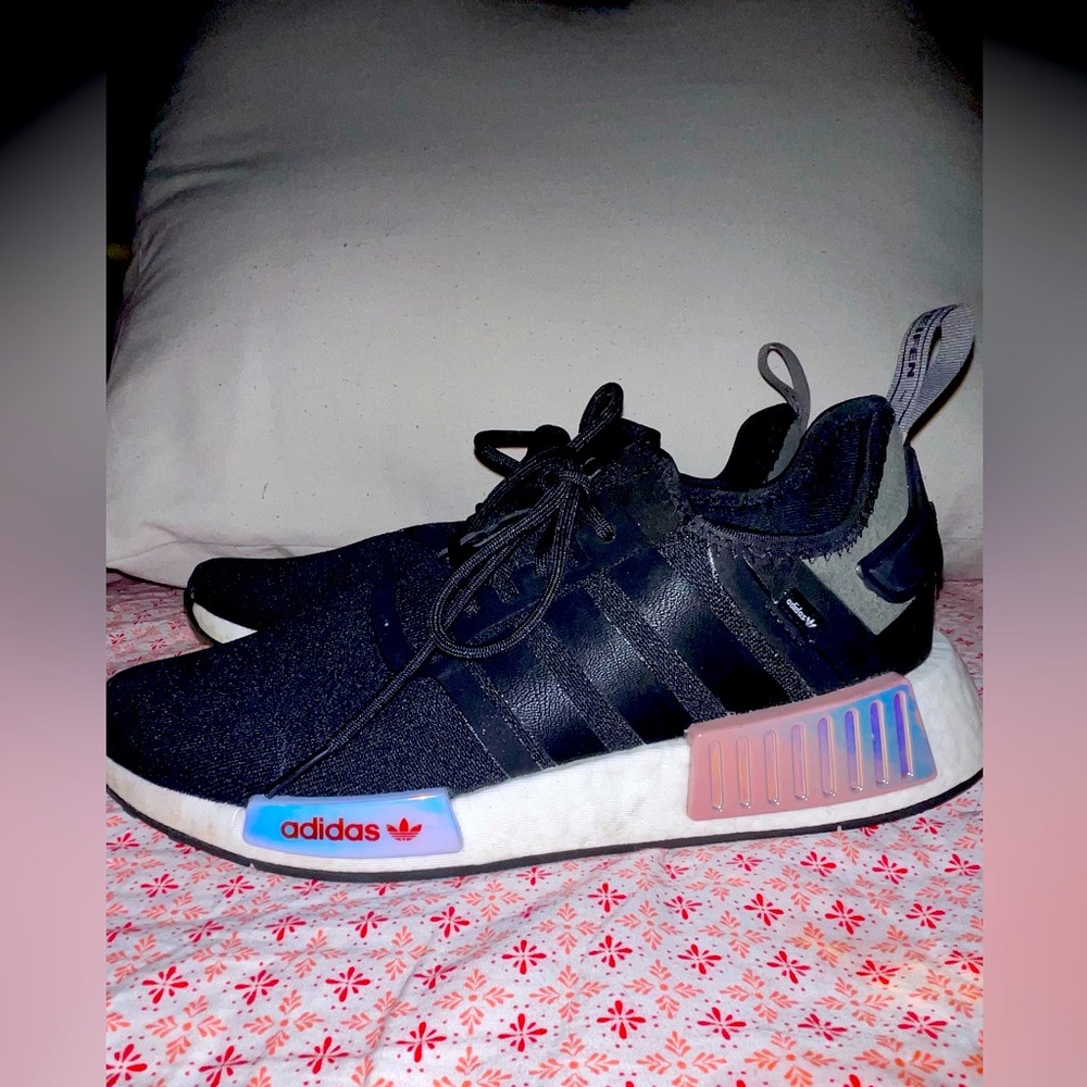 ADIDAS Black and Iridescent NMD R1